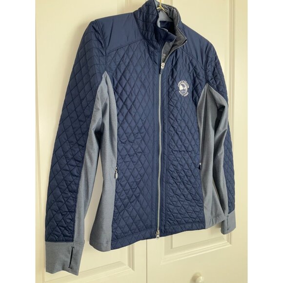 Pebble Beach Women's Quilted full zip hybrid Jacket 2 tone blue size SMALL - Picture 3 of 5